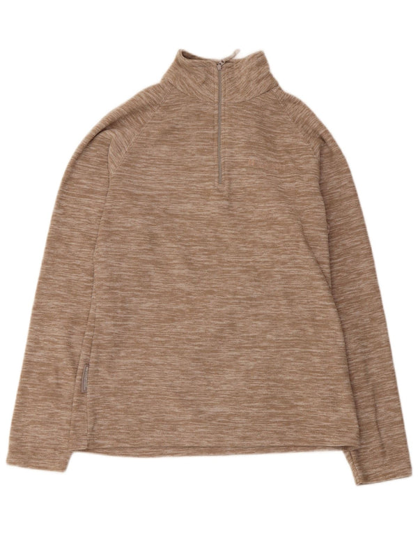 Maglione in pile da donna con collo e zip Mountain Warehouse UK 10 piccolo beige screziato