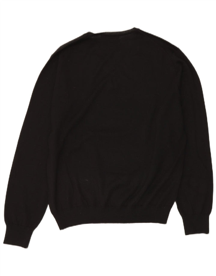 Maglione da uomo con scollo a V Conbipel 2XL Lana vergine nera