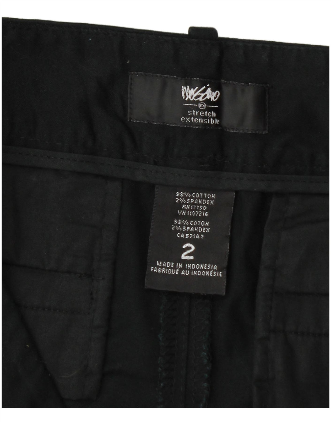 Pantaloncini chino da donna Mossimo US 2 XS W32 cotone nero