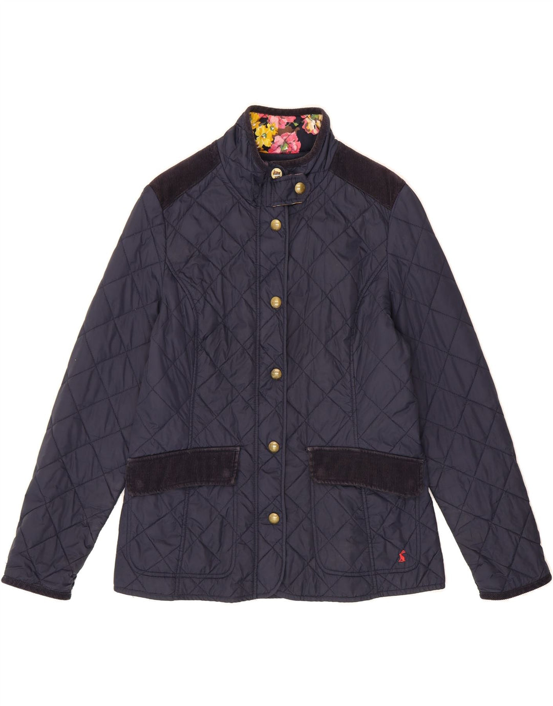JOULES Womens Quilted Jacket UK 14 Medium  Navy Blue Polyamide Vintage Joules and Second-Hand Joules from Messina Hembry 