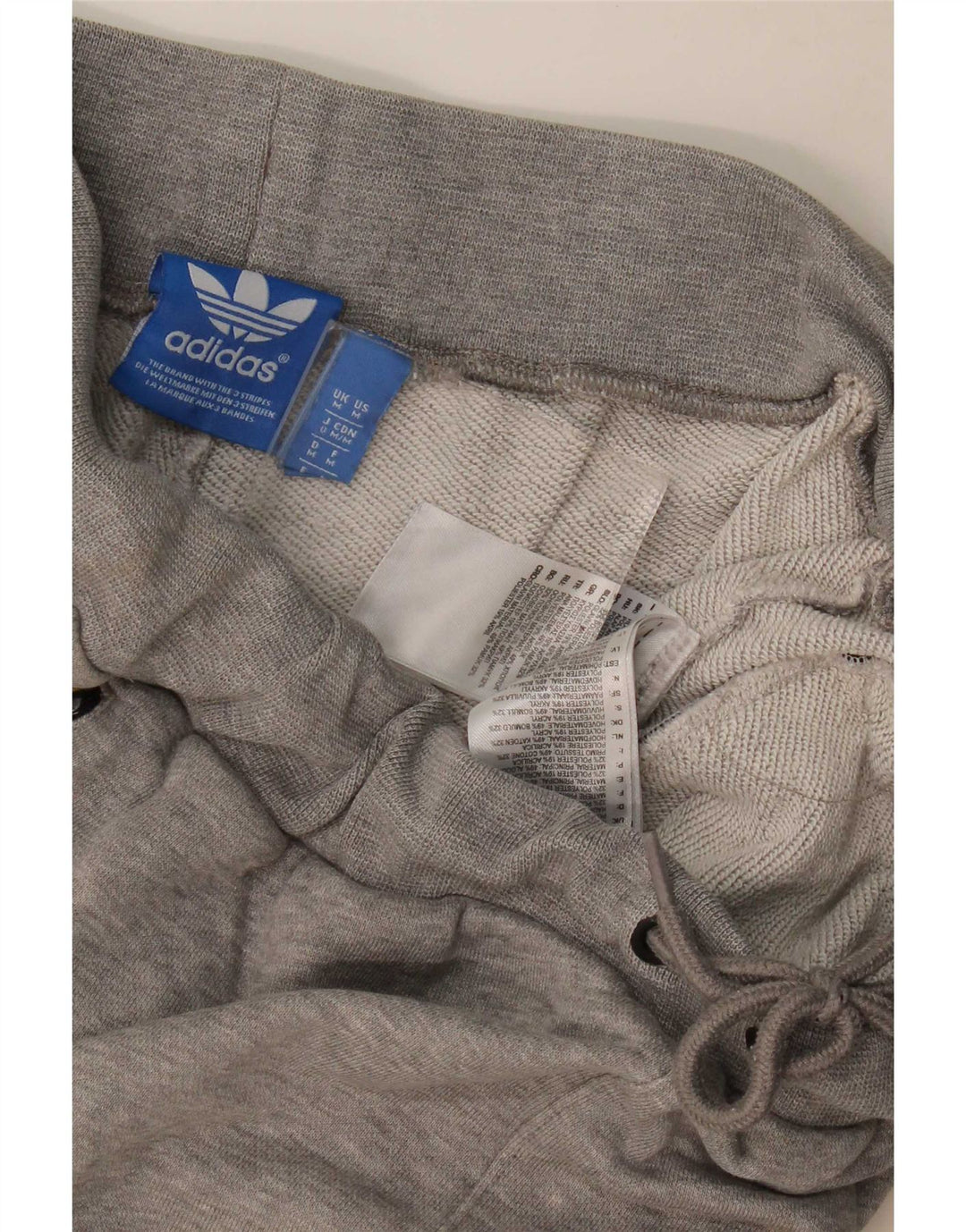 Pantaloncini sportivi da uomo Adidas in cotone chiazzato grigio medio