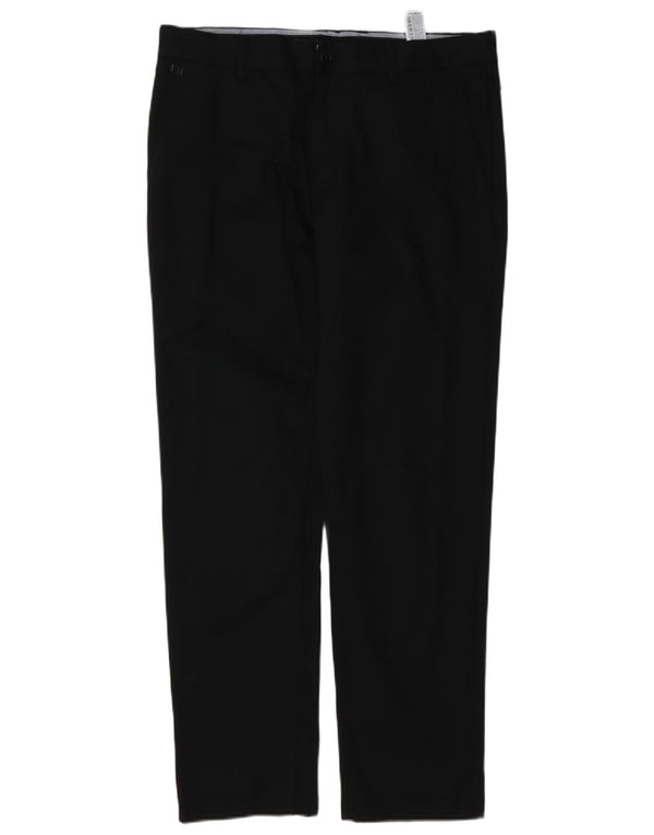 Pantaloni chino dritti da uomo Zara EU 44 Large W34 L30 Cotone nero