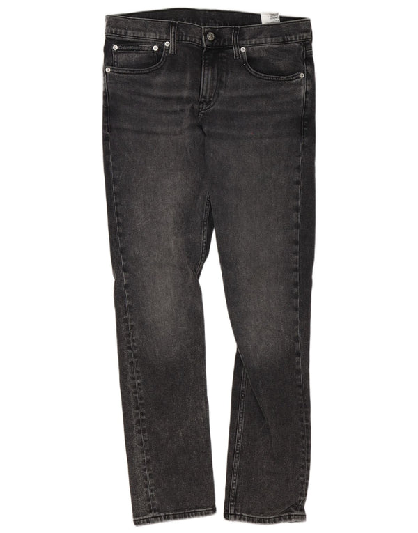 Jeans slim da uomo Calvin Klein W32 L32 cotone grigio