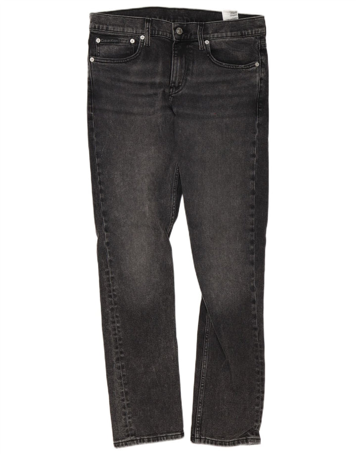 Jeans slim da uomo Calvin Klein W32 L32 cotone grigio