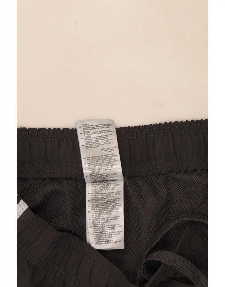 Pantaloncini sportivi Adidas da uomo in poliestere grigio medio