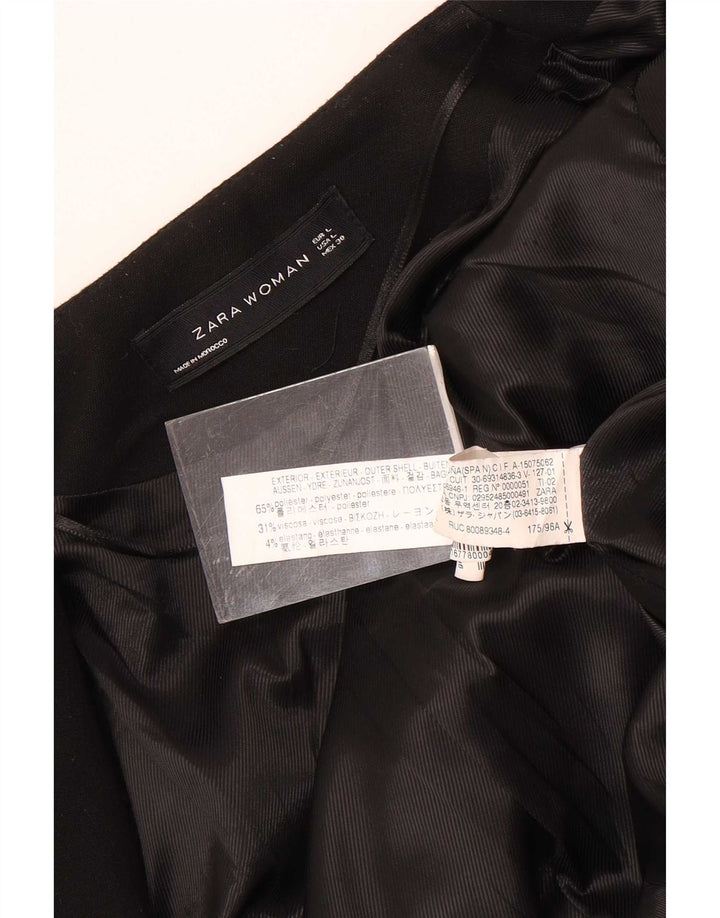 Soprabito aperto da donna Zara UK 16 grande poliestere nero