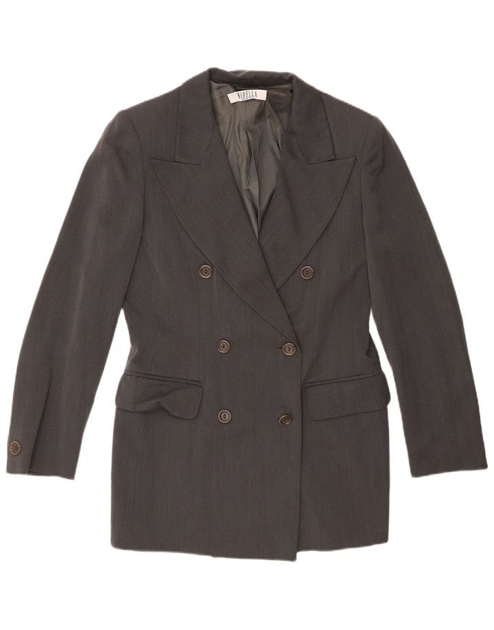 Giacca blazer doppiopetto da donna Marella UK 14 Cupro grigio medio