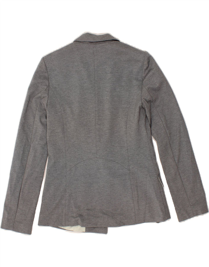 OASIS Womens 1 Button Blazer Jacket UK 8 Small  Grey Polyester Vintage Oasis and Second-Hand Oasis from Messina Hembry 