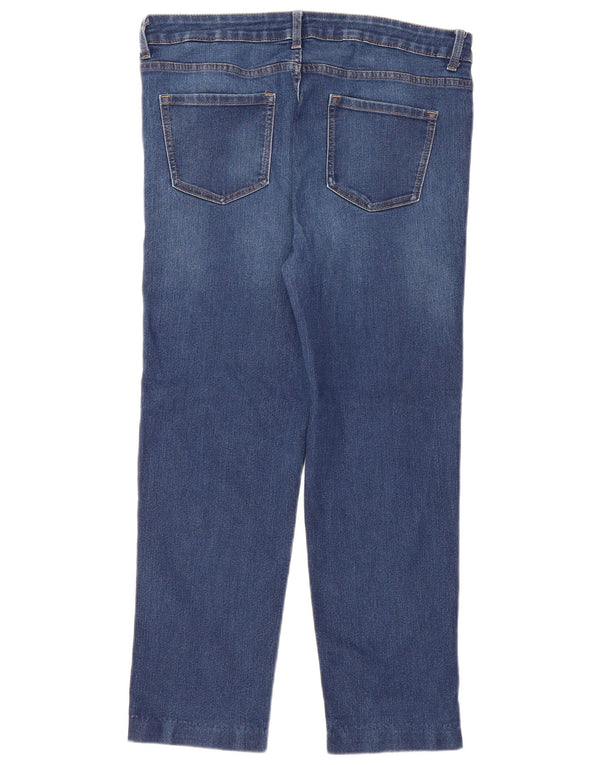 Jeans dritti da donna Marks & Spencer UK 16 Large W36 L26 Cotone blu navy