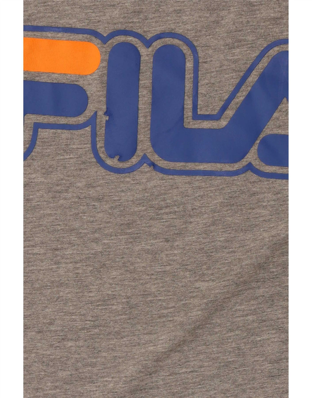 T-shirt grafica da uomo Fila Top in cotone mélange grigio medio