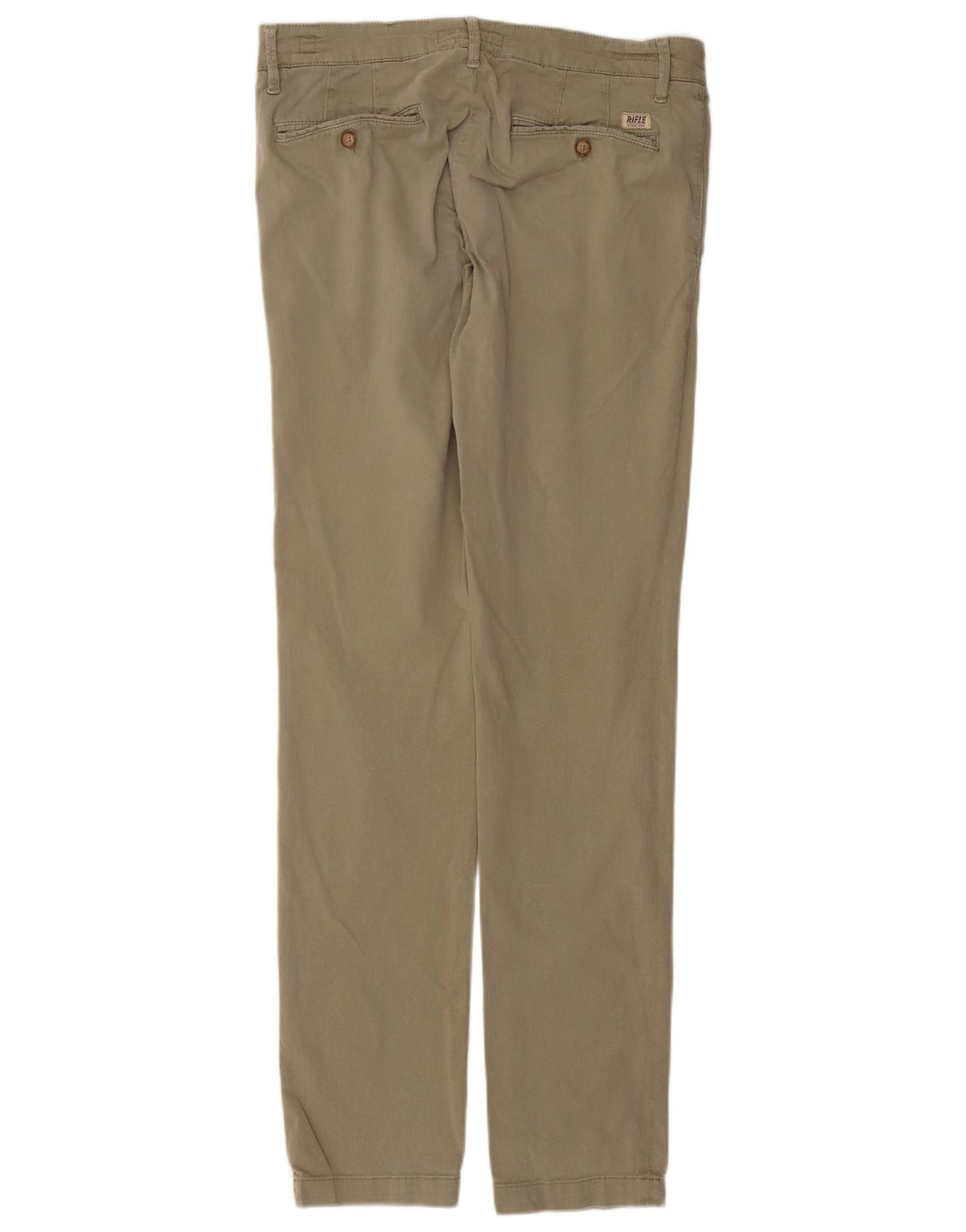 RIFLE Pantaloni chino regolari da uomo slim fit W31 L33 cotone verde