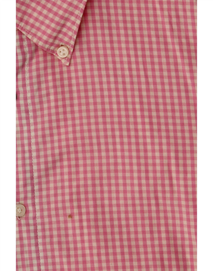 DIESEL Mens Short Sleeve Shirt Large Pink Gingham Cotton Vintage Diesel and Second-Hand Diesel from Messina Hembry 