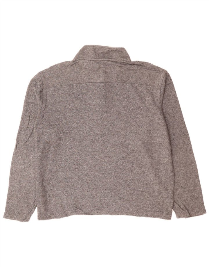 CALVIN KLEIN Felpa oversize con zip e collo da donna UK 12 Grigio medio