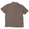 Polo da uomo EDDIE BAUER in cotone a righe grigio medio
