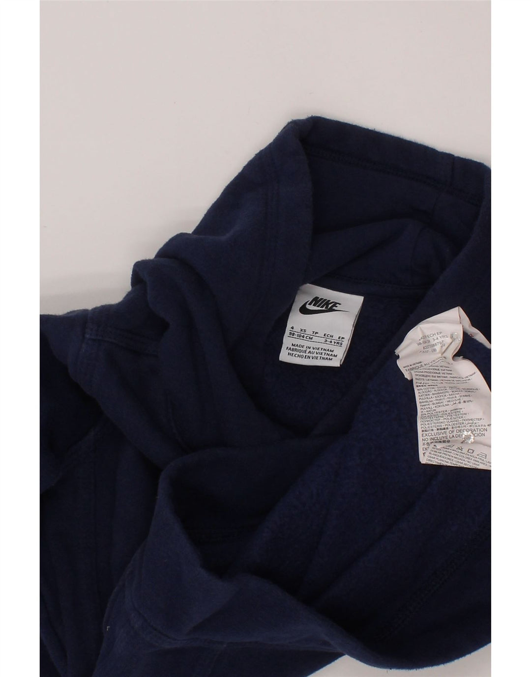 Maglione con cappuccio NIKE per ragazzi 3-4 anni XS in cotone blu navy