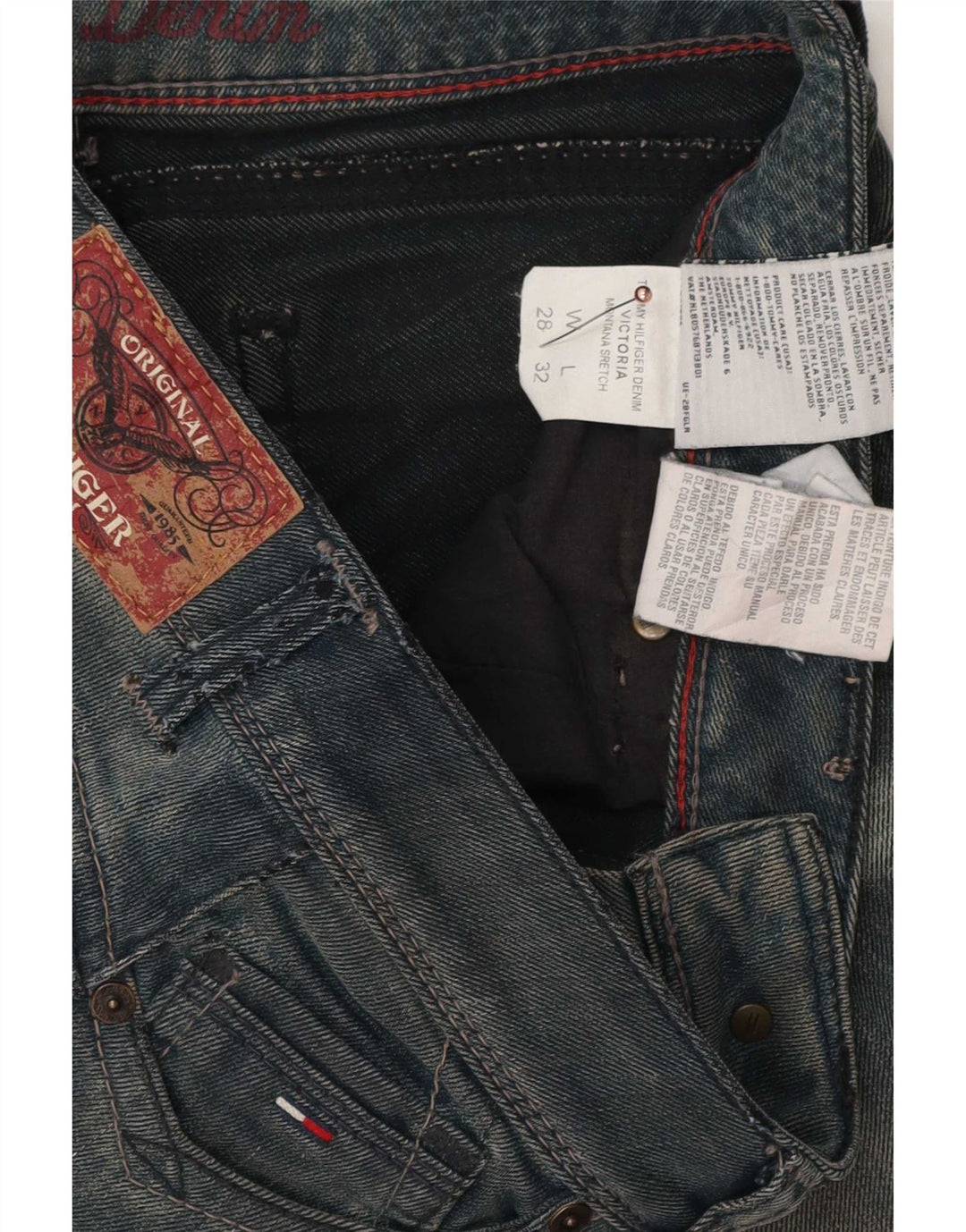 Jeans slim da donna Tommy Hilfiger W28 L32 cotone blu