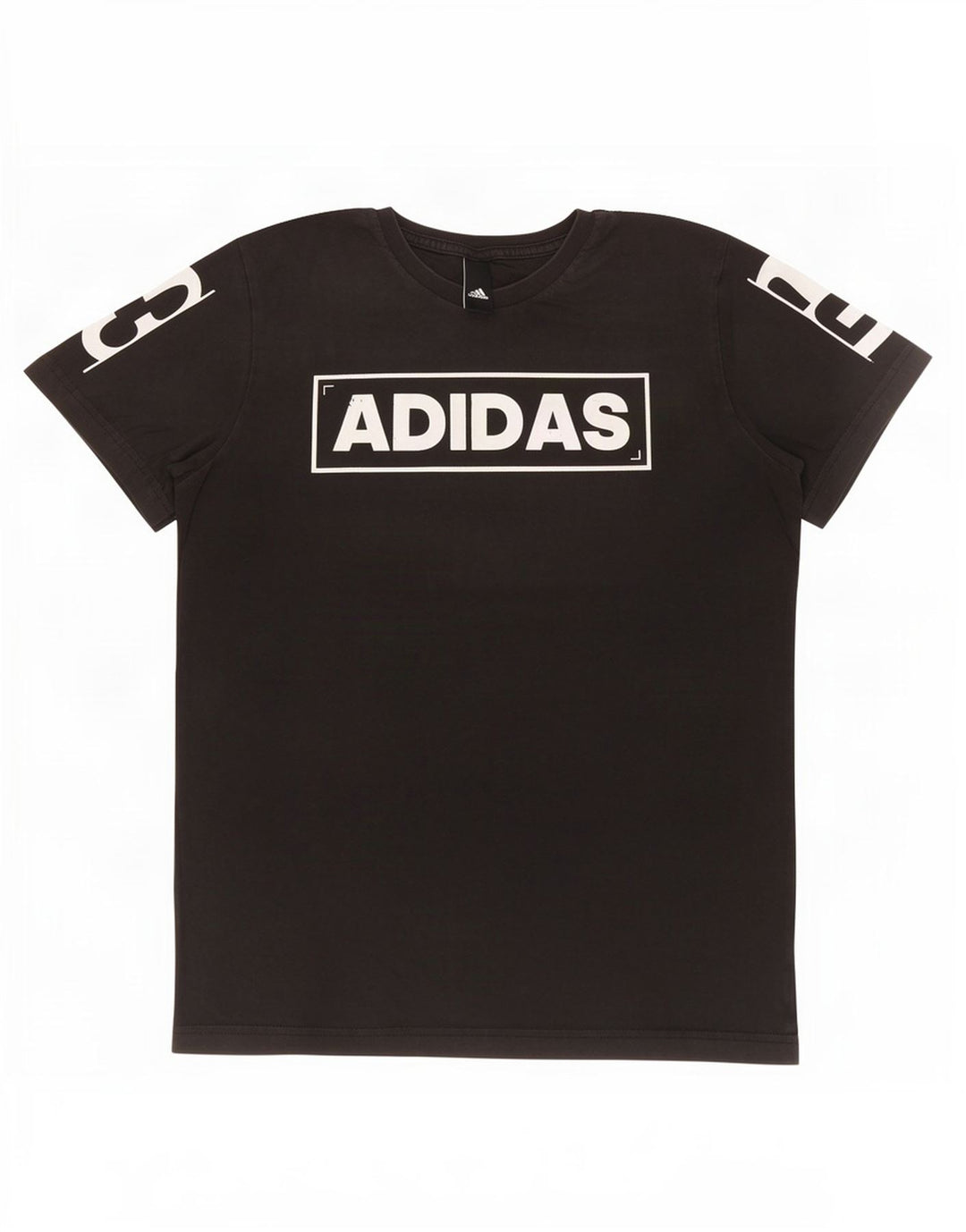T-shirt grafica da uomo Adidas Top piccola nera