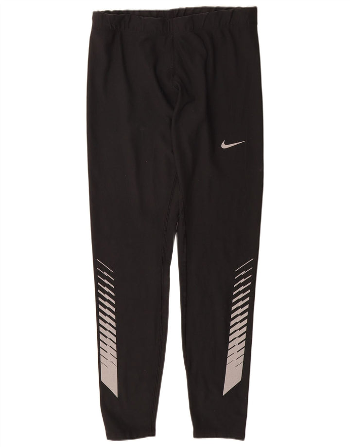 Leggings grafici NIKE da donna Dri Fit UK 12 medio nero