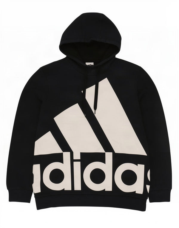 Felpa con cappuccio grafica da uomo Adidas Large in cotone blu navy