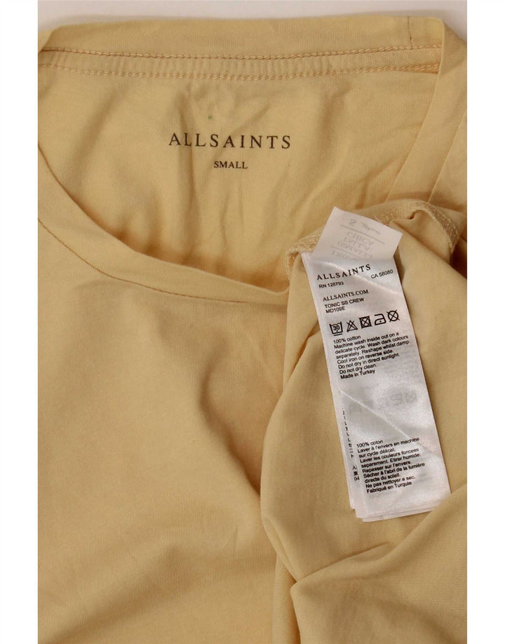 Maglietta da uomo All Saints Top piccola in cotone giallo
