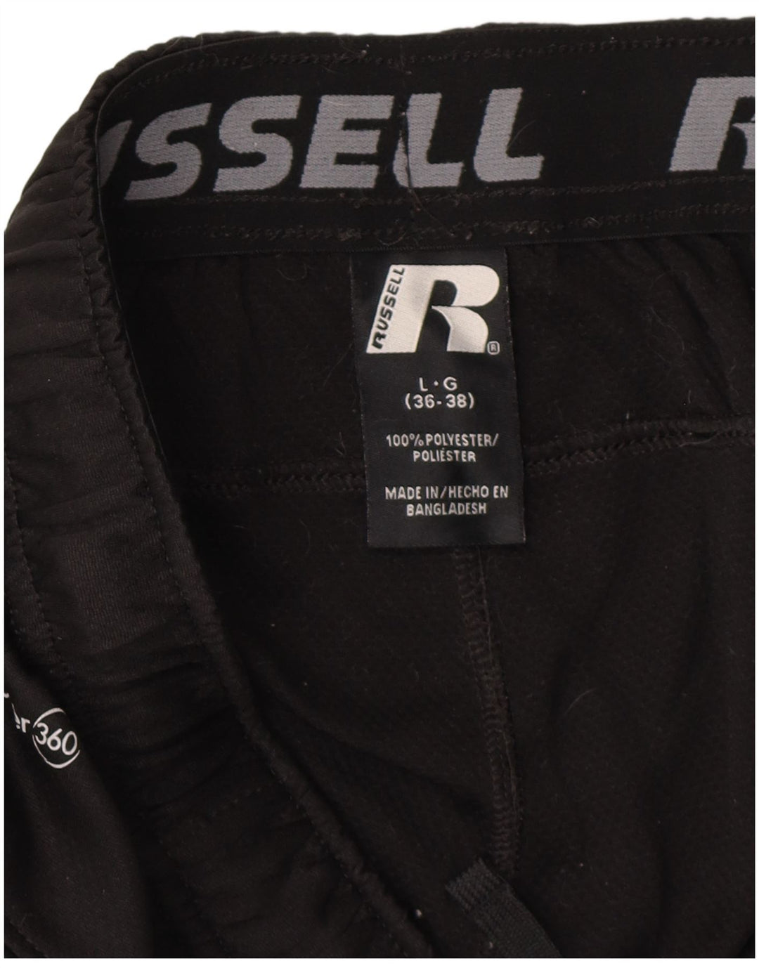 Pantaloncini sportivi da uomo Russell Athletic grandi neri in poliestere