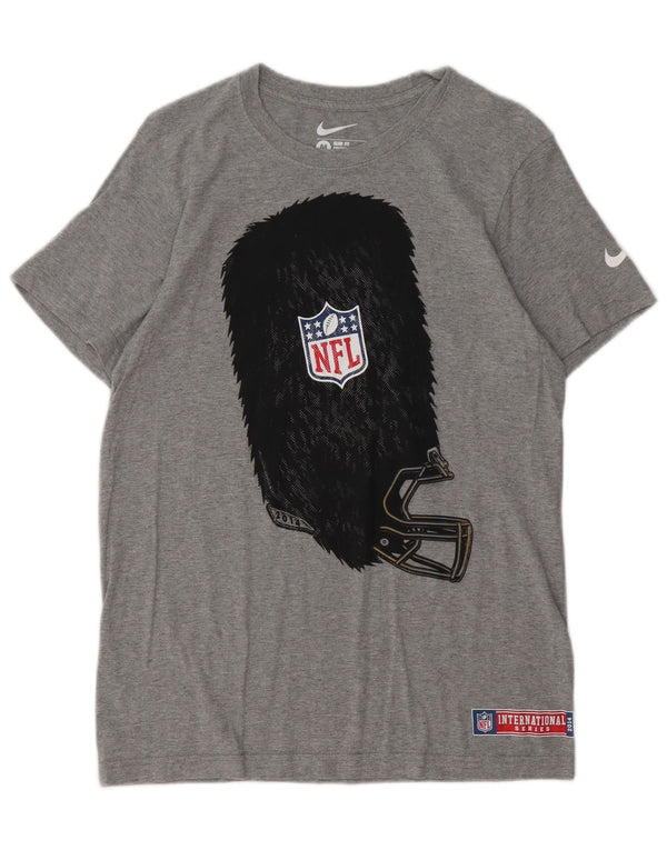 T-shirt grafica slim fit Nike NFL da uomo in cotone grigio medio