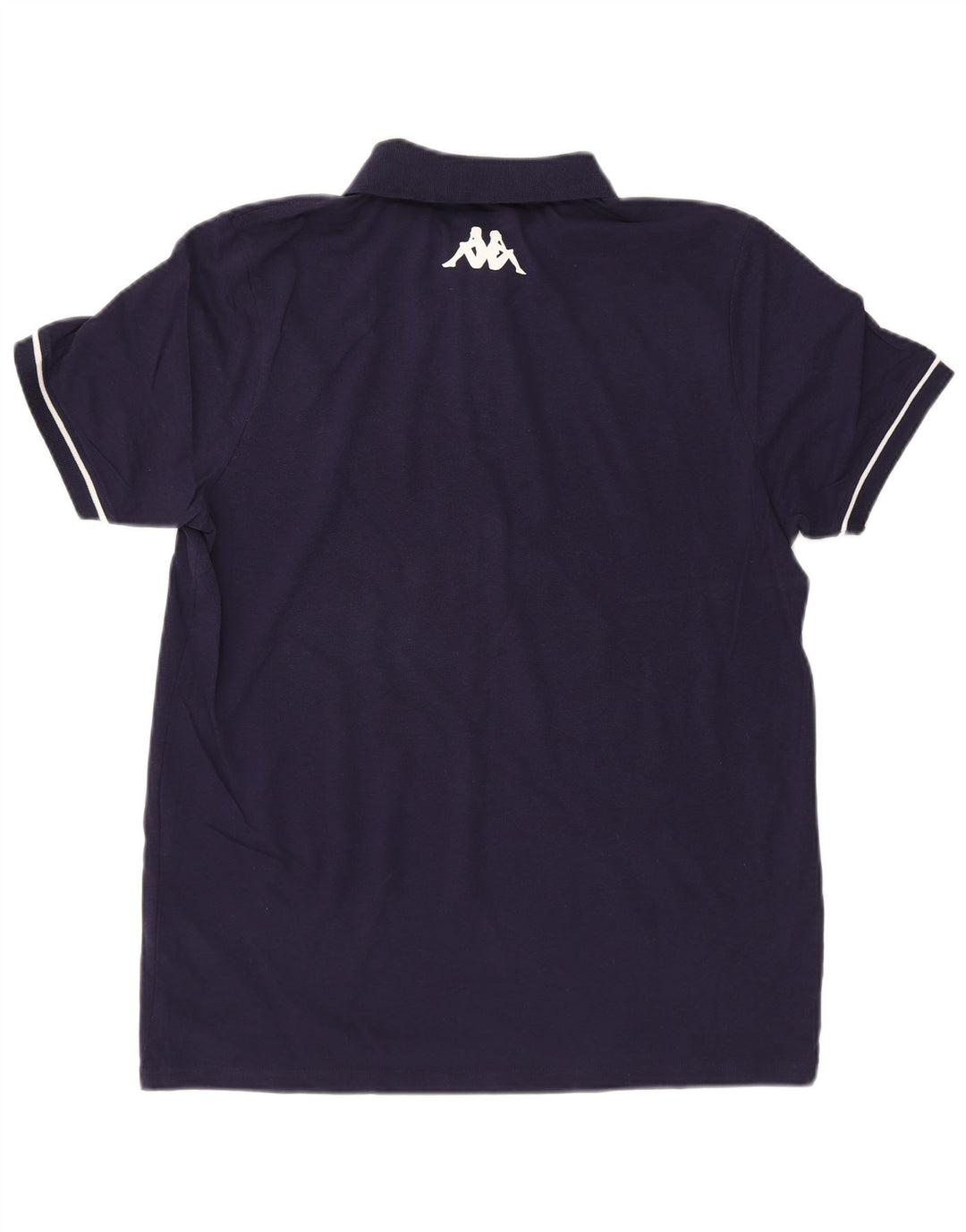 KAPPA Mens Graphic Polo Shirt Large Navy Blue Cotton