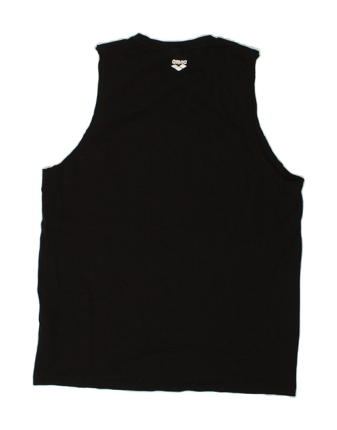 ARENA Mens Graphic Vest Top 2XL Black Cotton Vintage Arena and Second-Hand Arena from Messina Hembry 
