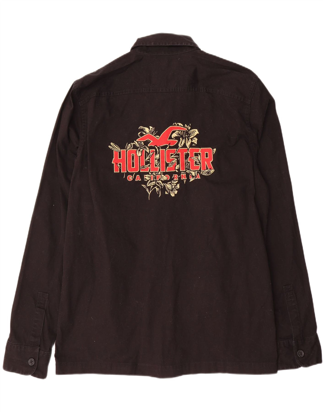 HOLLISTER Mens Graphic Shirt Medium Black Cotton