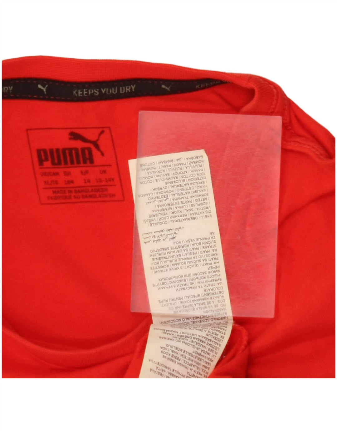 Maglietta grafica PUMA da bambino 13-14 anni in cotone rosso