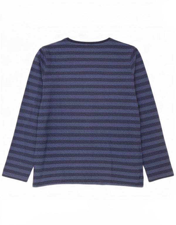 Massimo Dutti Top grafico da bambino a maniche lunghe 13-14 anni in cotone a righe blu