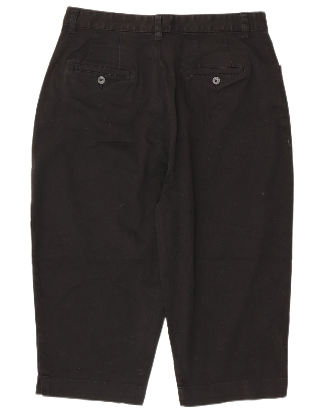 Pantaloni capri da donna cachi a vita alta LEE US 16 2XL W32 L18 cotone nero