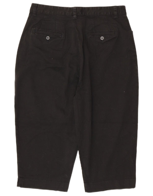 Pantaloni capri da donna cachi a vita alta LEE US 16 2XL W32 L18 cotone nero