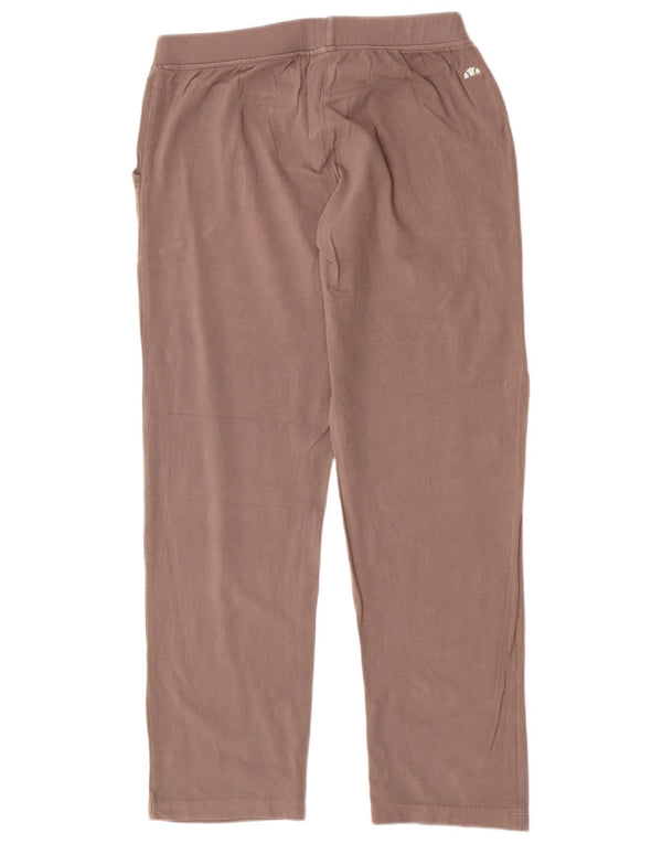 Ellesse Womens Tracksuit Trousers UK 12 Medium Brown Cotton