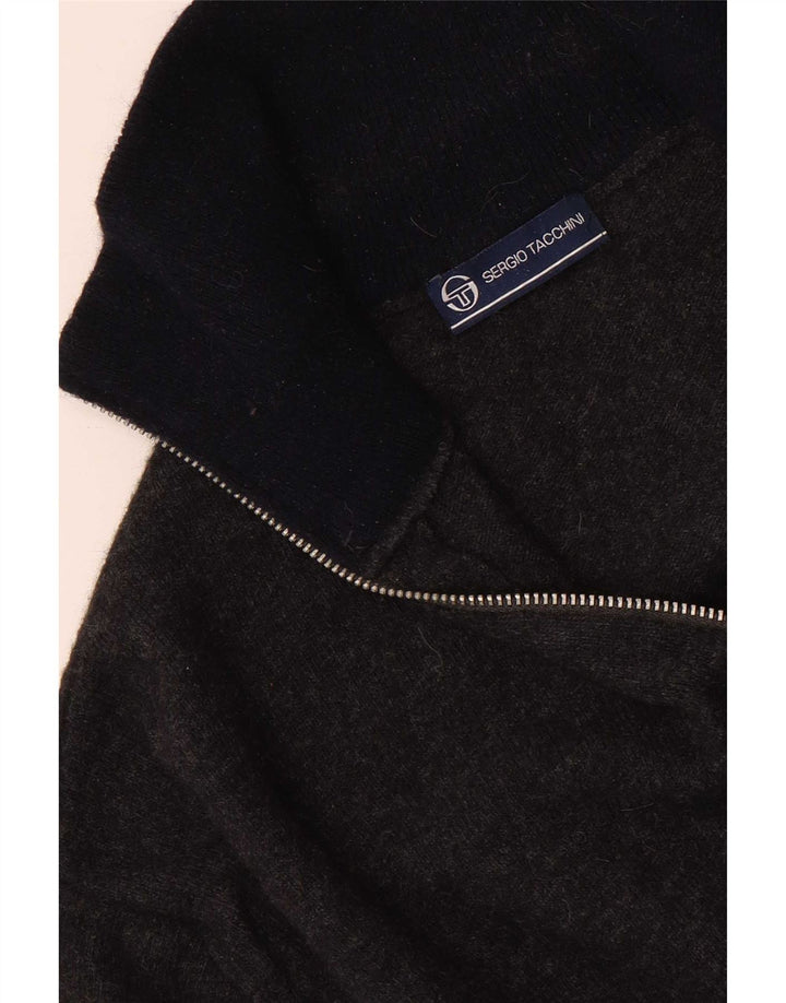 Maglione da uomo con collo con zip Sergio Tacchini grigio medio