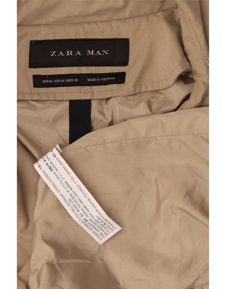 Trench da uomo Zara UK 38 Poliestere beige medio
