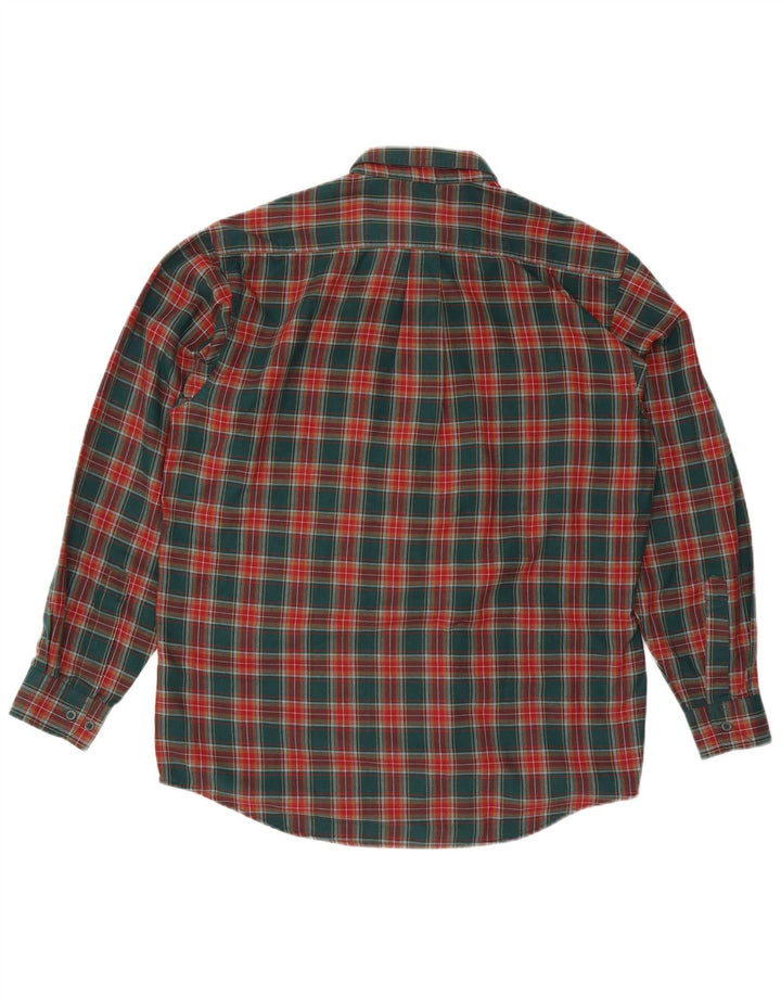 Camicia in flanella da uomo Anartex taglia 16 1/2 grande poliestere a quadri verdi