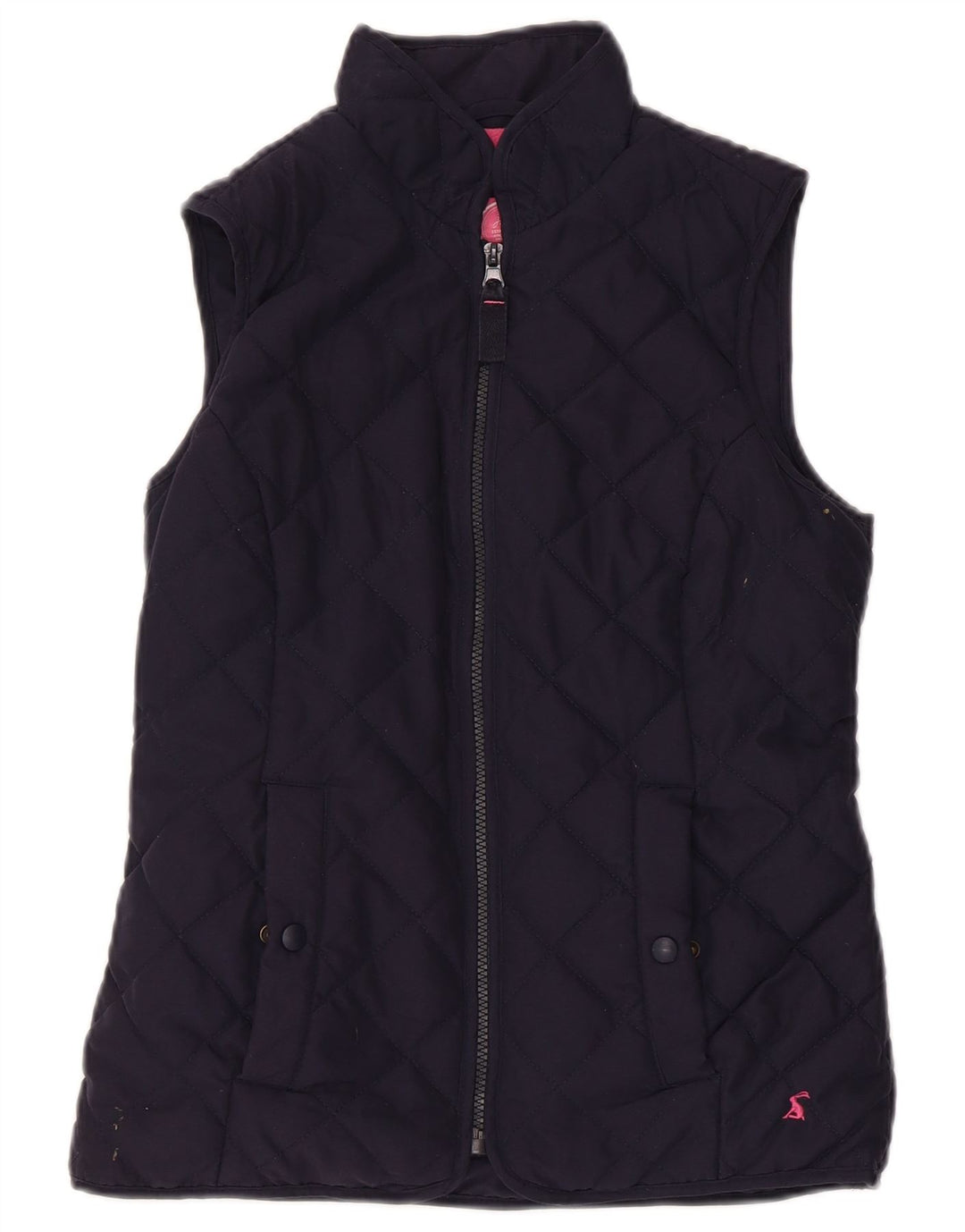 Gilet trapuntato da donna Joules UK 8 piccolo in poliestere blu navy