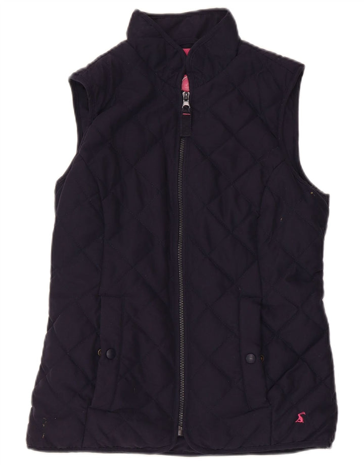 Gilet trapuntato da donna Joules UK 8 piccolo in poliestere blu navy