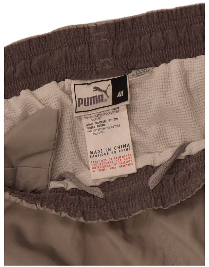 Pantaloncini sportivi da uomo Puma in poliestere grigio medio