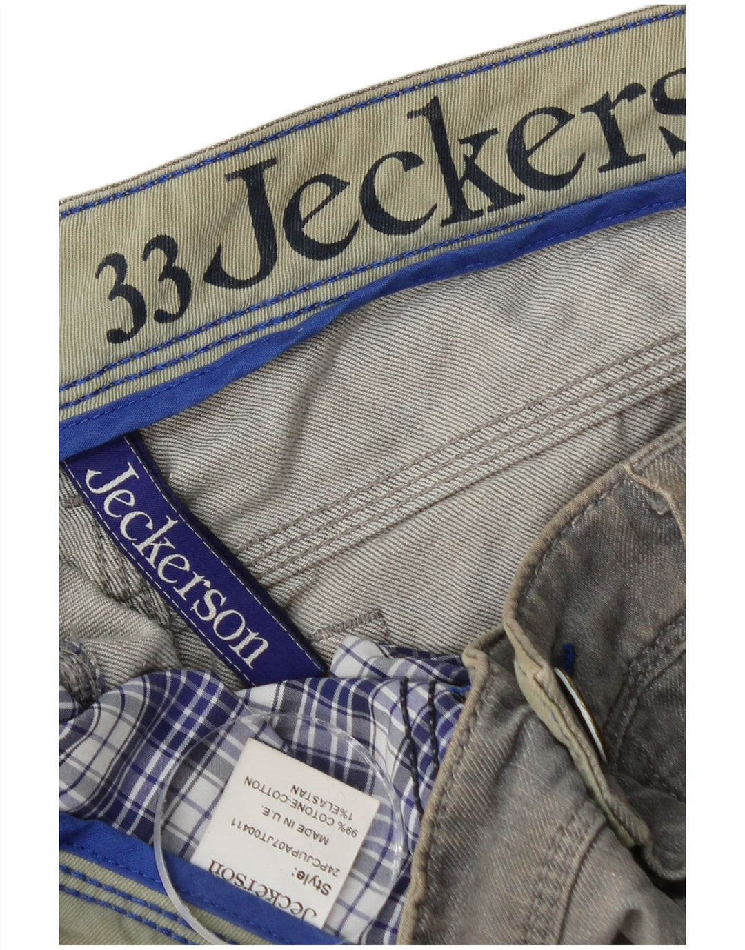 Jeans slim da donna Jeckerson W33 L29 cotone grigio
