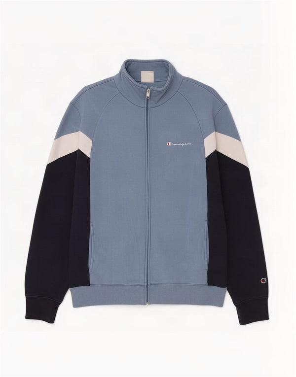 Giacca da tuta da uomo Champion, taglia grande, in cotone color block blu