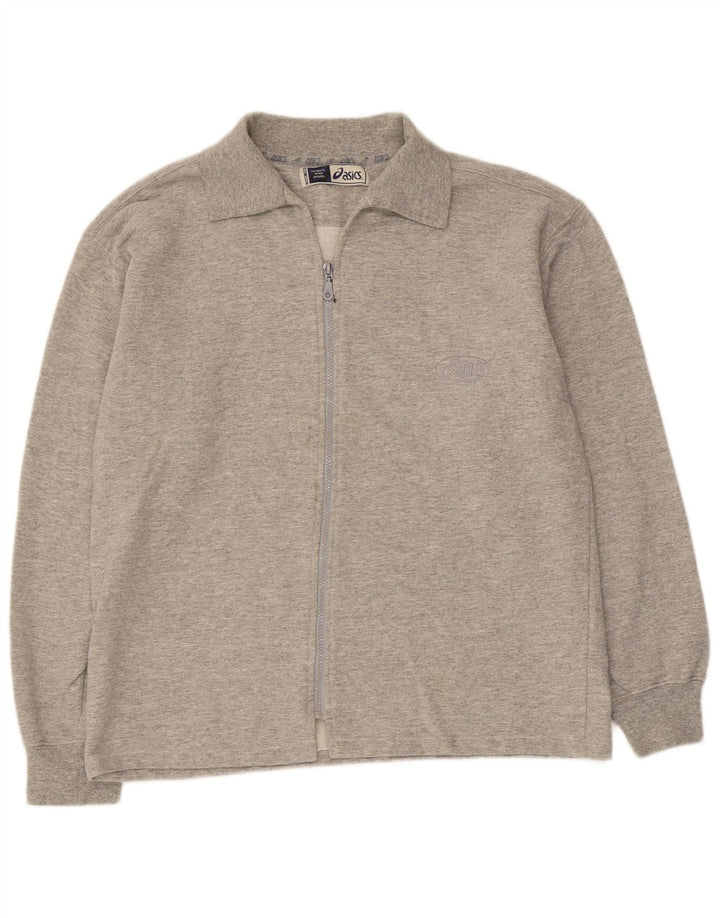 Asics Mens Tracksuit Top Jacket XS Grey Cotton