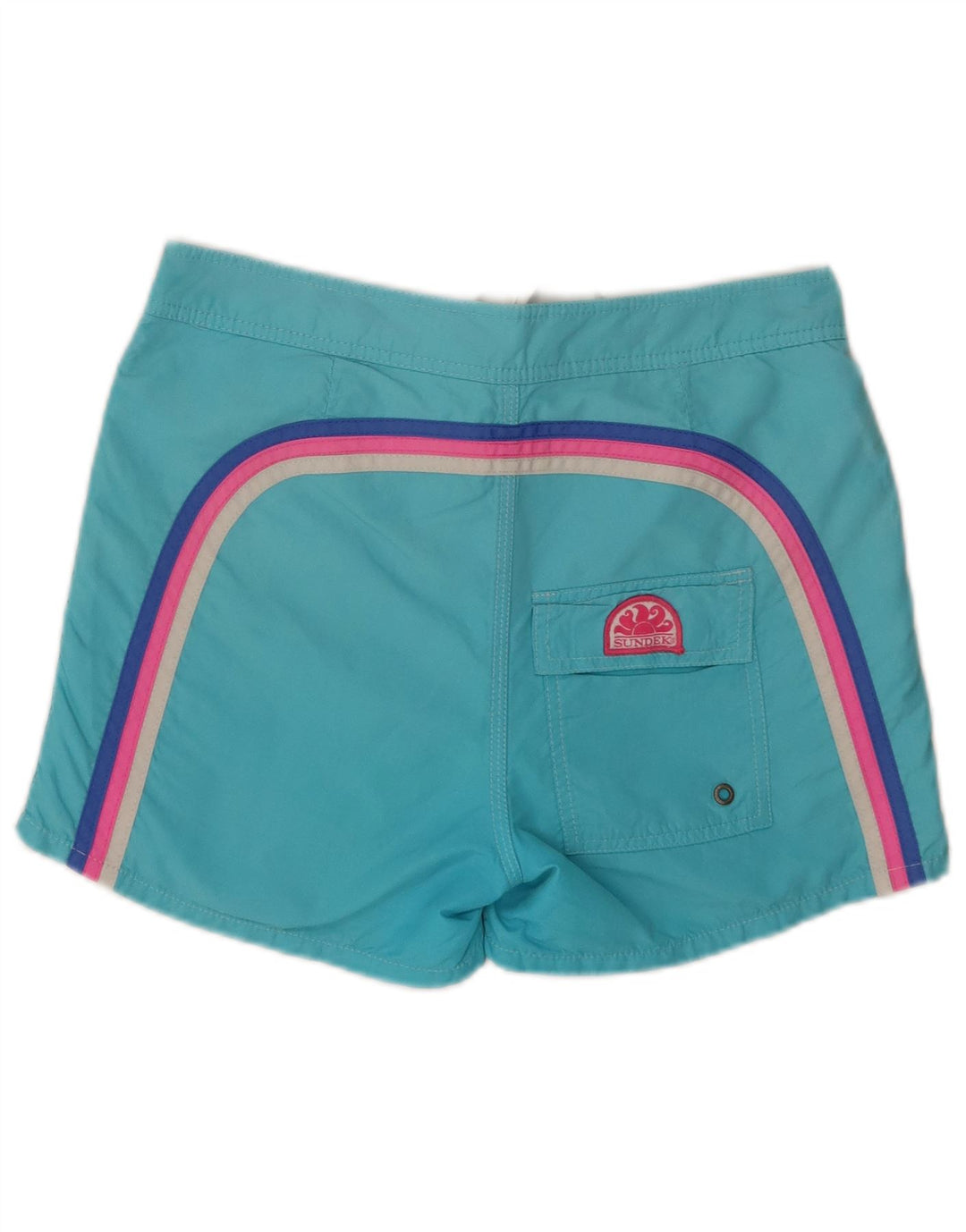 Pantaloncini da bagno grafici da uomo Sundek piccoli turchese