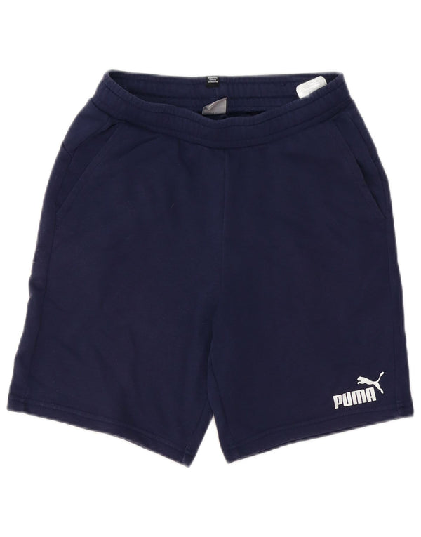 Pantaloncini sportivi Puma da bambino 13-14 anni in cotone blu navy