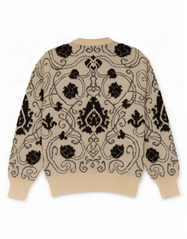 Maglione vintage da uomo girocollo IT 52 grande lana cachemire grigia