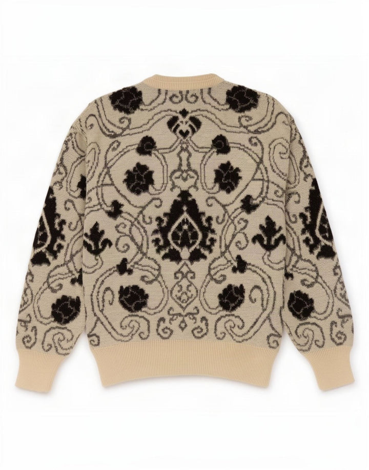Maglione vintage da uomo girocollo IT 52 grande lana cachemire grigia