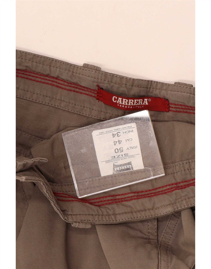 Pantaloncini cargo da uomo Carrera W34 Large in cotone grigio