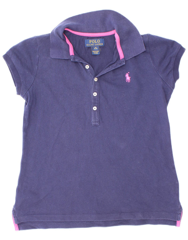 Polo Ralph Lauren Camicia Bambina 8-9 Anni Cotone Blu Navy Medio