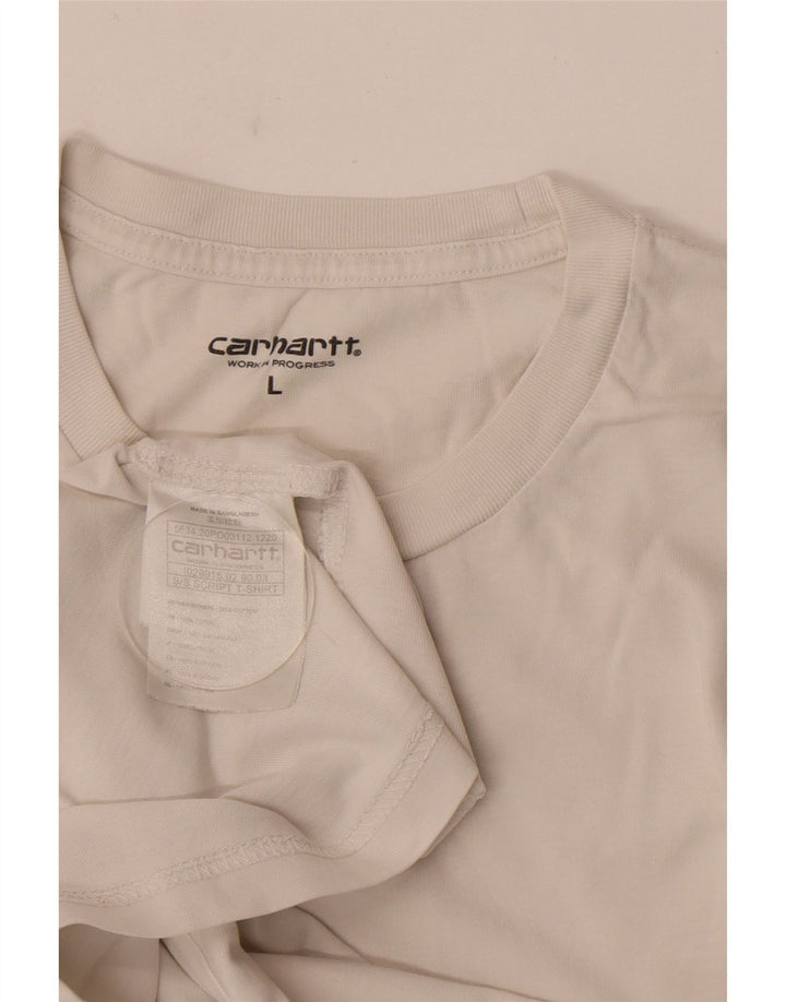 CARHARTT T-shirt grafica da uomo grande in cotone bianco